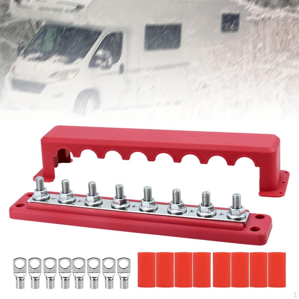 12-48V Battery Busbar Terminal Block Easy Installation 5.2x29cm for Car Boat