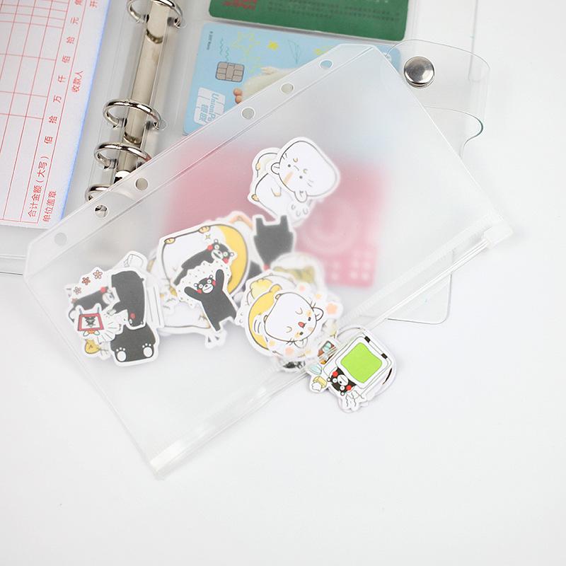 A6 Loose-Leaf Notebook Planner with Sticker Album, Zipper Storage, and 6-Hole Refill Pages