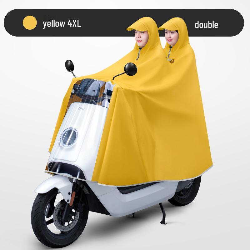 Unisex Electric Car Raincoat: Long, Full-Body, Extra Thick, Waterproof Poncho for Motorcycle Use