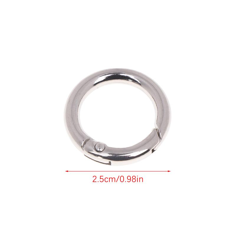 1Pc 25Mm Open Spring Ring Buckle Keyring Key Chains Openable Round Carabiner Buckle Key Rings For Bag Jewelry Finings