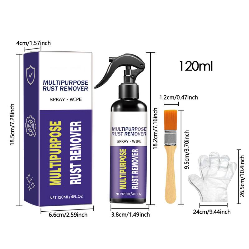 Metallrostreiniger-Spray, Mehrzweck-Rostentferner für die Autopflege, 120 ml, Rustout Instant Remover Spray, Kfz-Wartungsspray