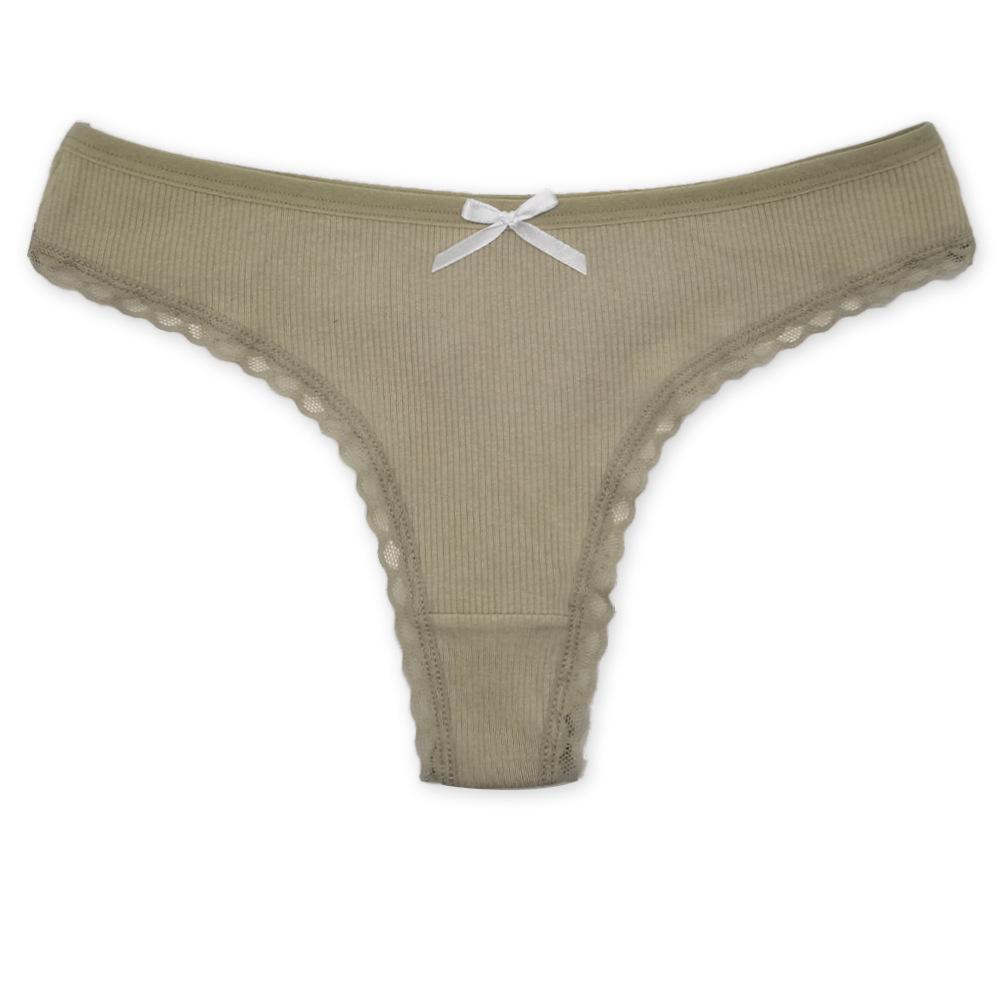 Women's Thongs G-strings Woman Underwear Sexy Cotton Cute Bows Ladies Panties Strings Tangas for Women 6 Pcs