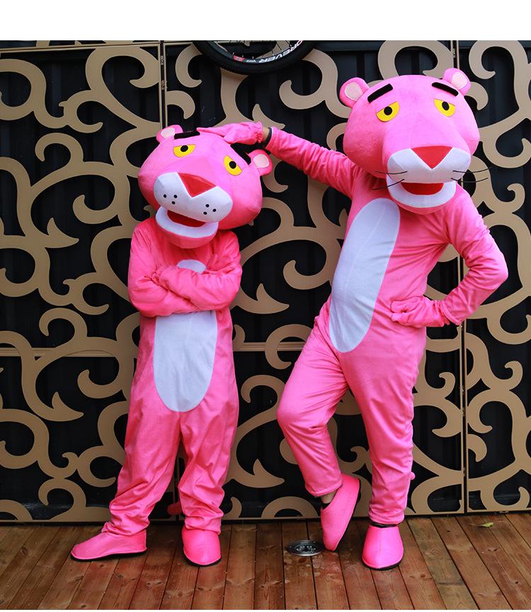 Μασκότ Ροζ Πάνθηρα και στολή Cosplay