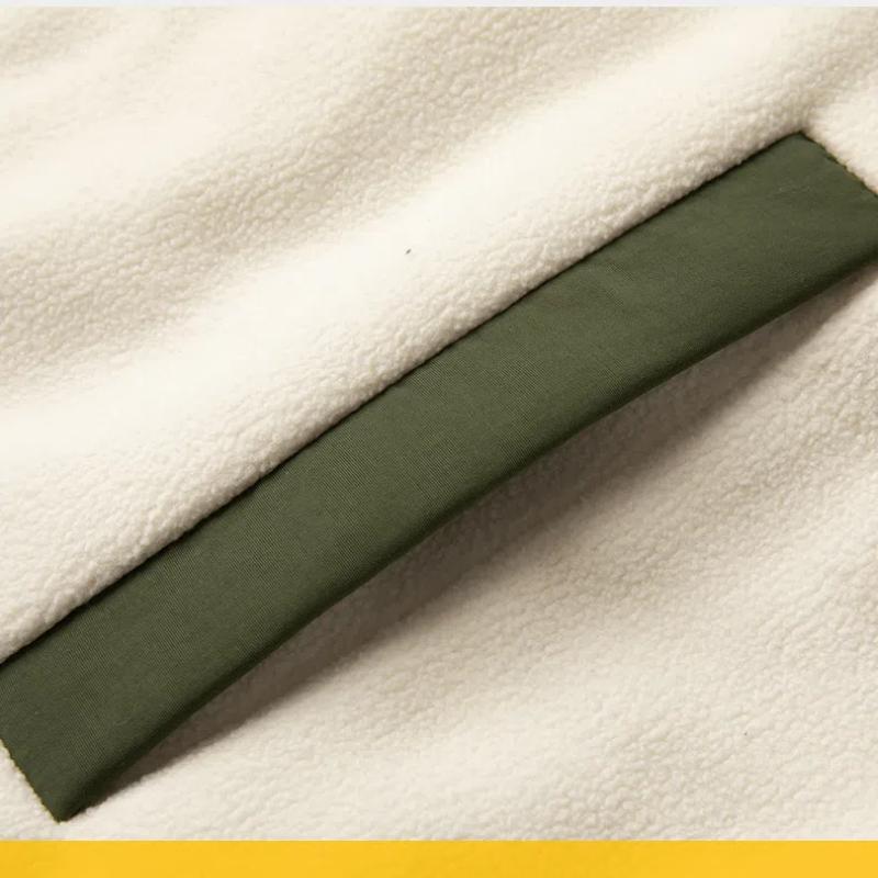 Pockets Solid Color Zipper Men's Clothing Cardigan Long Sleeve Coats Casual Fashion Autumn Winter Hoodies Turtleneck Tops