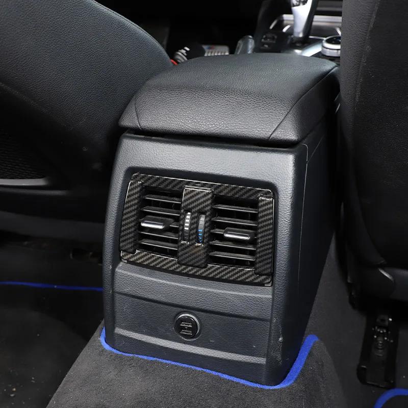 Car Decoration Rear Center Console Air Vent Trim For BMW 3 4 Series 3GT F30 F31 F32 F34 F36 Carbon Fiber Chrome Silver
