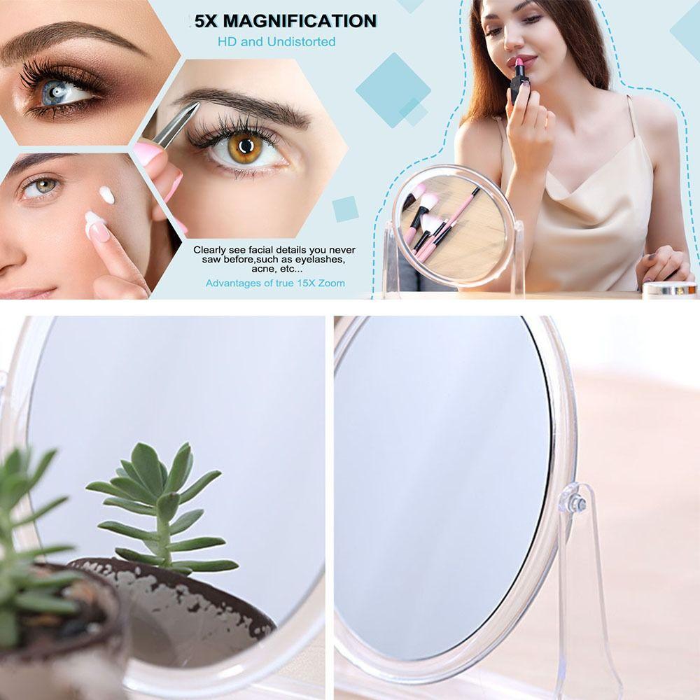 Flexible Desktop Cosmetic Mirror 360° Rotating Table Makeup Mirror  Dressing Table