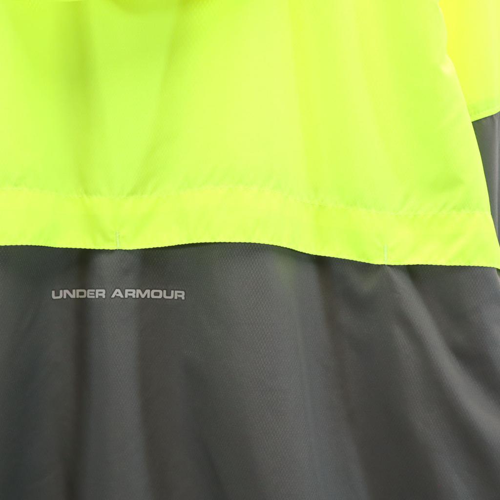 Under Armour Lightweight Food Jacket MD Neon Yellow Mesh Lining Men's Used