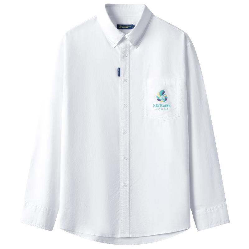 NVG·YOUNG Men's Loose Fit Cotton Long-Sleeve Shirt