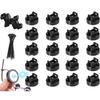 20 Pack Magnetic Cable Tie Mounts with Zip Ties Heavy Duty Wire Holders for Metal Surfaces Reusable Plastic Clips for Electrical Cord Organization in