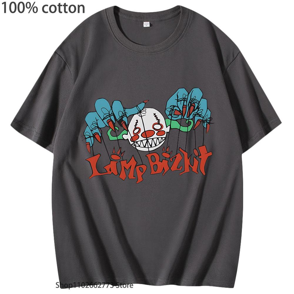 Cartoon Limpbizkit T-Shirts Scary Clone Graphic Clothing 100% Cotton Short Sleeved Casuals Men Streetwear Women Vintage Clothes