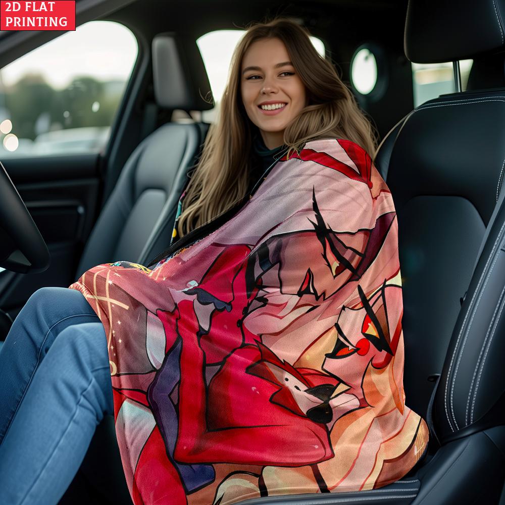 Anime Thin Flannel Blanket for Bedrooms,Living Rooms,Sofas Blankets,Offices,Lunch Breaks,Picnics,blankets Fluffy