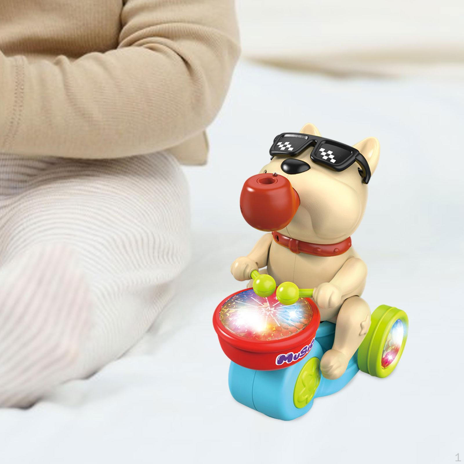 

Іграшка з собакою, весела рухлива іграшка, інтерактивний мюзикл для раннього розвитку заохочує дітей білий