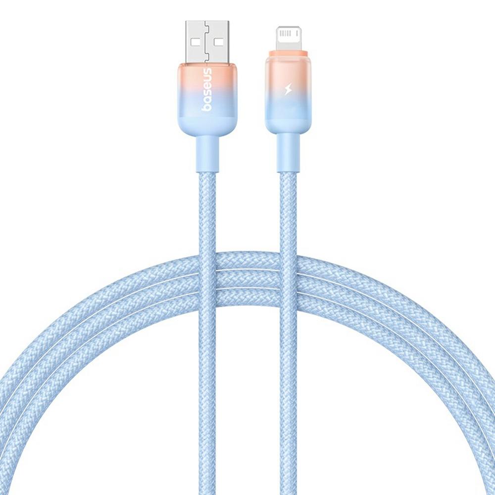BASEUS Discolor Series 1m Fast Charging Cable USB-A to iP 2.4A Nylon Braided Data Cord