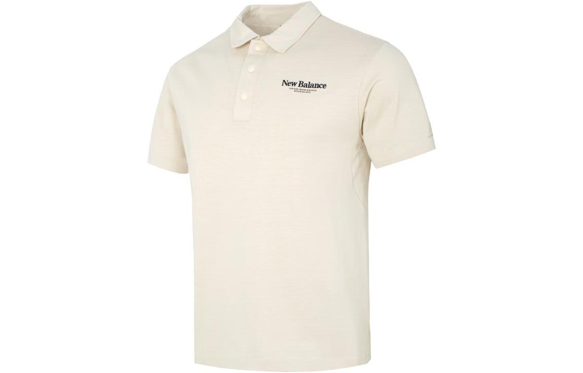 New Balance Polo Shirts Men s Light Khaki Polo Collar Moderate Straight Fit 5FD24193-CRE XL