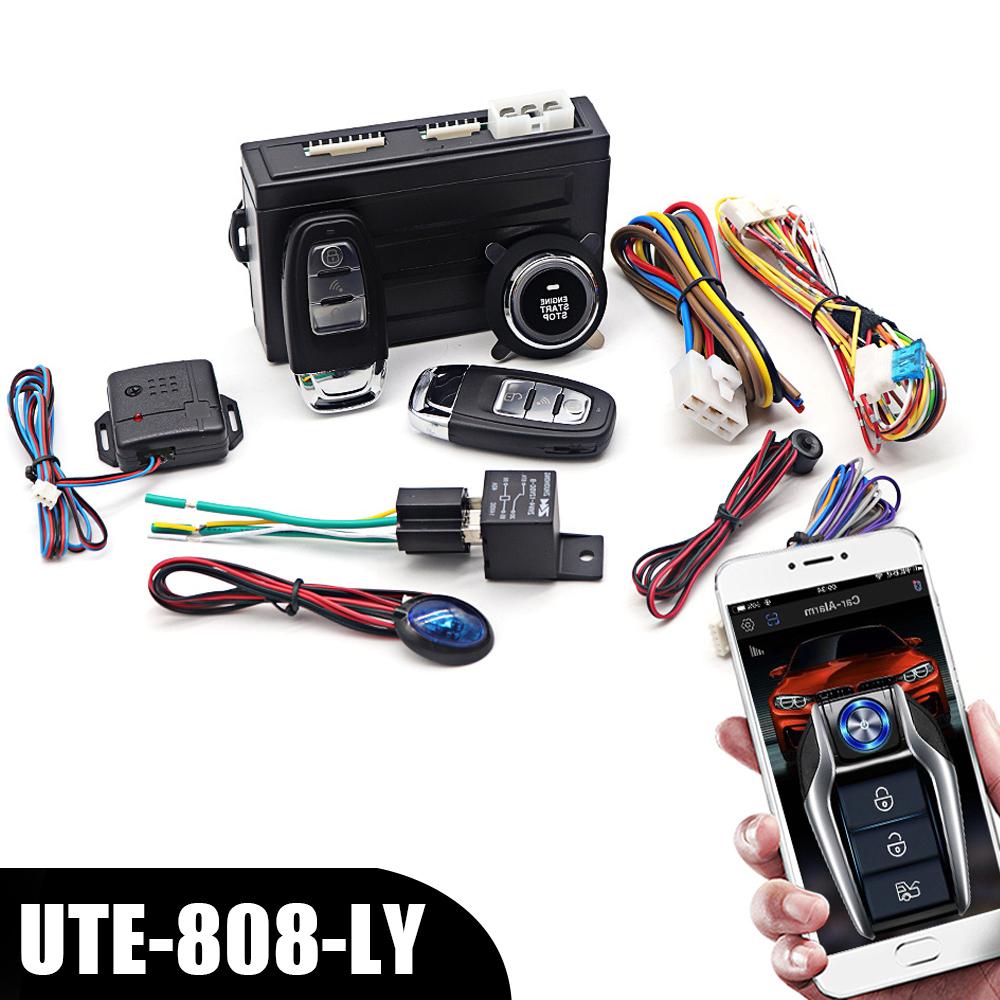 Universal Remote Start Kit Smartphone Control Car Start Stop Keyless Entry System One-button Start Push Systems
