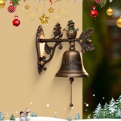 Yousheng Sonnette de Bienvenue de Noël Père Noël Renne Bonhomme de Neige Pingouin Homme Biscuit Sonnette de Porte Décorative pour Entrée Maison Bureau