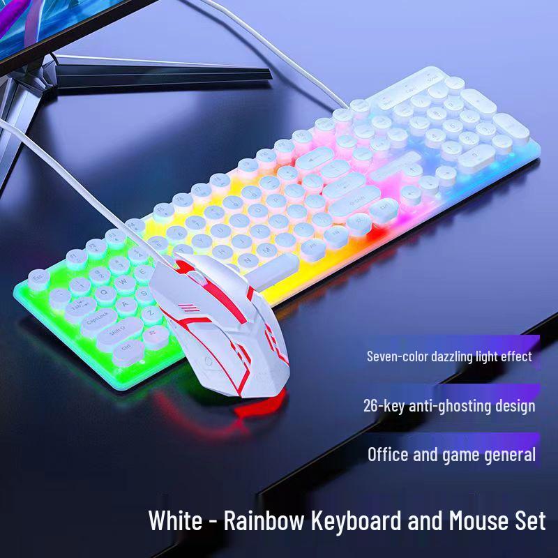 Russian Arabic Wired Luminous Gaming Keyboard & Mouse Set