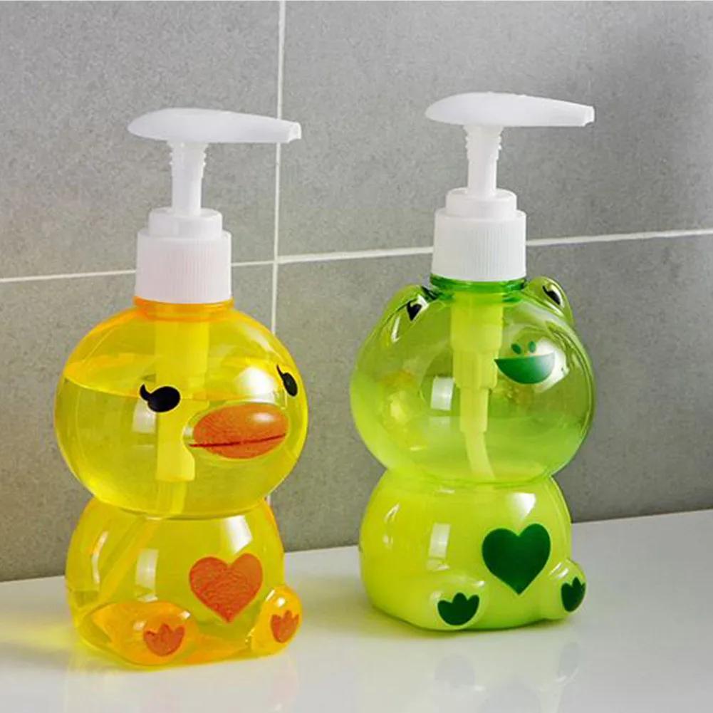 Duschbehälter 250/500 ml Frosch Entenform Tragbarer Seifenspender Kind Niedliches Tier Drucktyp Getrennt Leere Pumpe Flasche Shampoo