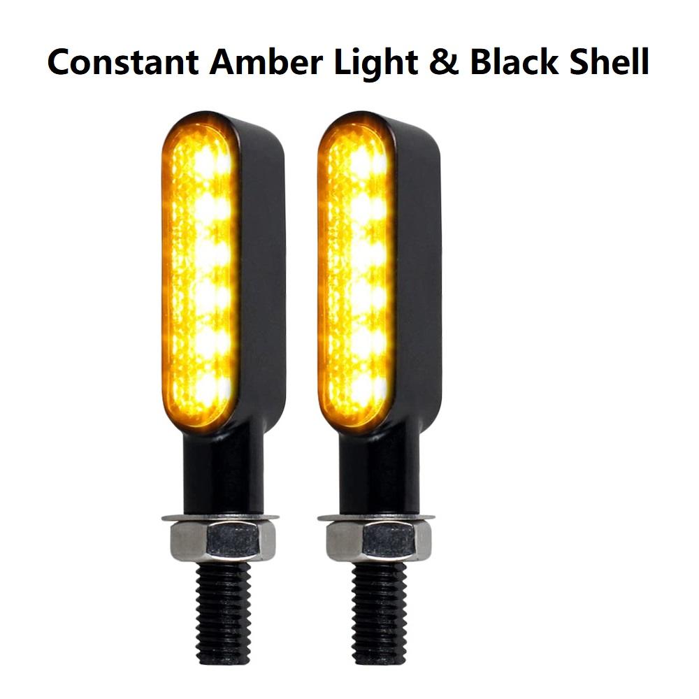 2pcs 6 leds Motorcycle Indicators Mini LED Turn Signal Light Flasher Amber Lamp Blinker Universal RA05156A