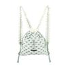 Pleatsmama Ivory Polka Dot Backpack