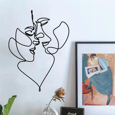 Unique Metal Wire Heart Wall Art (1pc). Two Faces Inside. Ideal Gift for Birthdays, Christmas & Home Decor.
