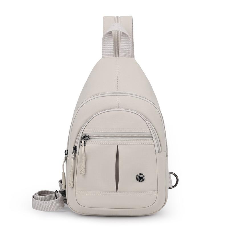 Casual Women's Backpack Trendy Nylon Small Backpack Breast Bag Dual-purpose Multi-pocket Oxford Canvas Single Shoulder Crossbody Sports Bag