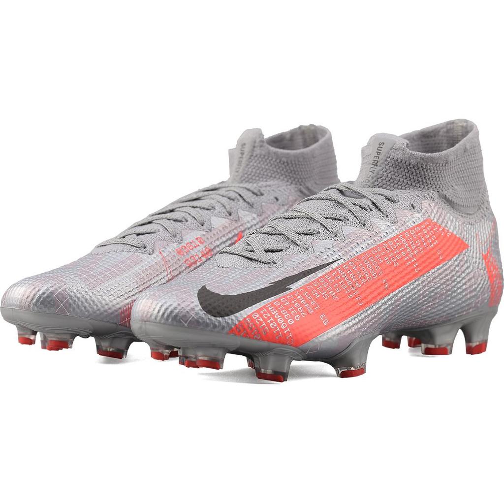 Nike Mercurial Superfly 7 Elite FG 'Metallic Grey Crimson' (Unisex) Metallic Bomber Grey / Particle Grey / Laser Crimson / Black Soccer Shoes