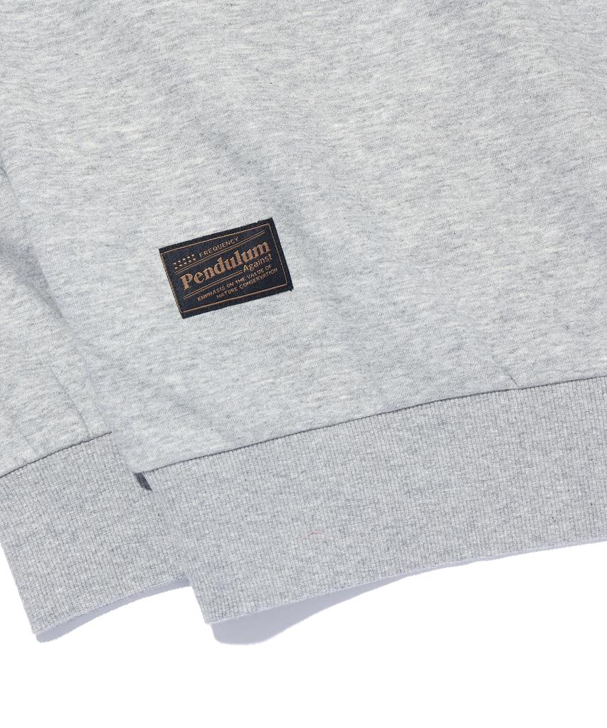 Pendulum Back Logo Two-Way Zip-Up Hoodie Lq1Ju036_Melange Grey
