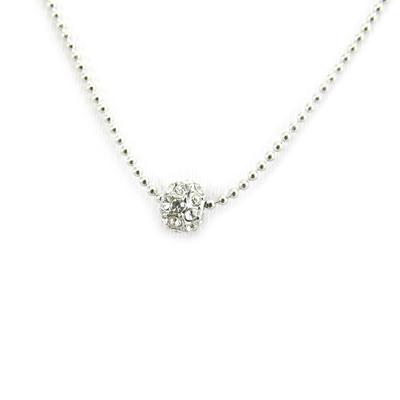 [L5622] - Silver 'Sissi' Designer Necklace
