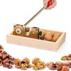 Nut Crackers for All Nuts, Heavy Duty Walnut Cracker with Wooden Base Adjustable Nut Tongs Manual Pecan Cracker for All Nuts Cracker Tool