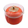 NUZAMAS Portable Travel Tea Set for Adults, Orange Quick Cup, 3 Ceramic Teacups with Teapot for Outdoor Camping, Home, and Office Use
