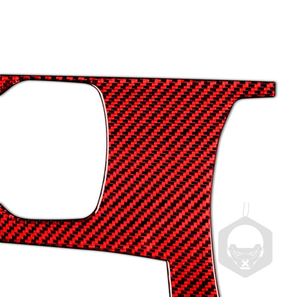 1x Red Carbon Fiber Gear Shift Panel Frame Cover Trim For 2018- Honda Accord
