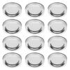 12pcs 70mm Round Regular Mouth SplitType Jar Lid Container Sealing Cover for Spice Honey Canning(XH00177 Silver )