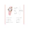 Girls Quartz Casual Watch Round Face 28mm PU Leather Band Japanese Movement Arabic Numerals Water Resistant Black Belt Gold Case