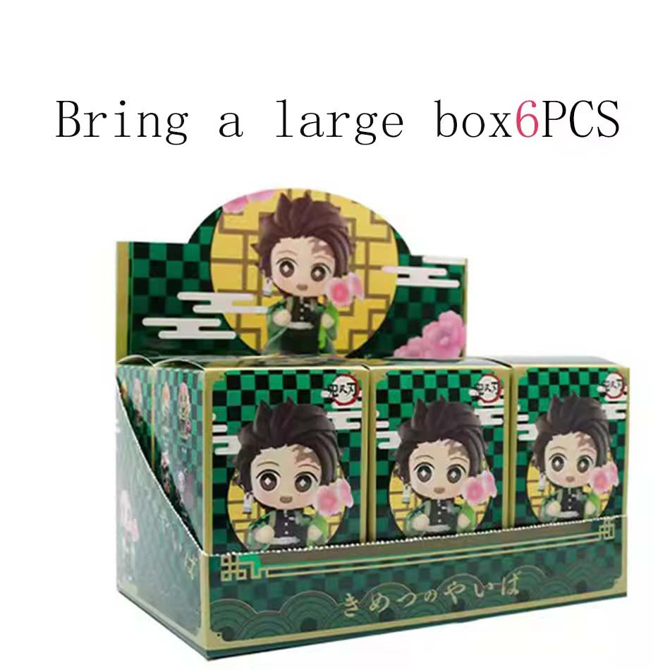 sold 1-12pcs Anime Demon Slayer Model Tanjiro Kamado Nezuko cartoon figure PVC model ornament child Christmas Halloween gift