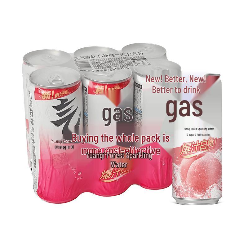 Genki Forest Zero Sugar Sparkling Water 330mL x 6 Cans