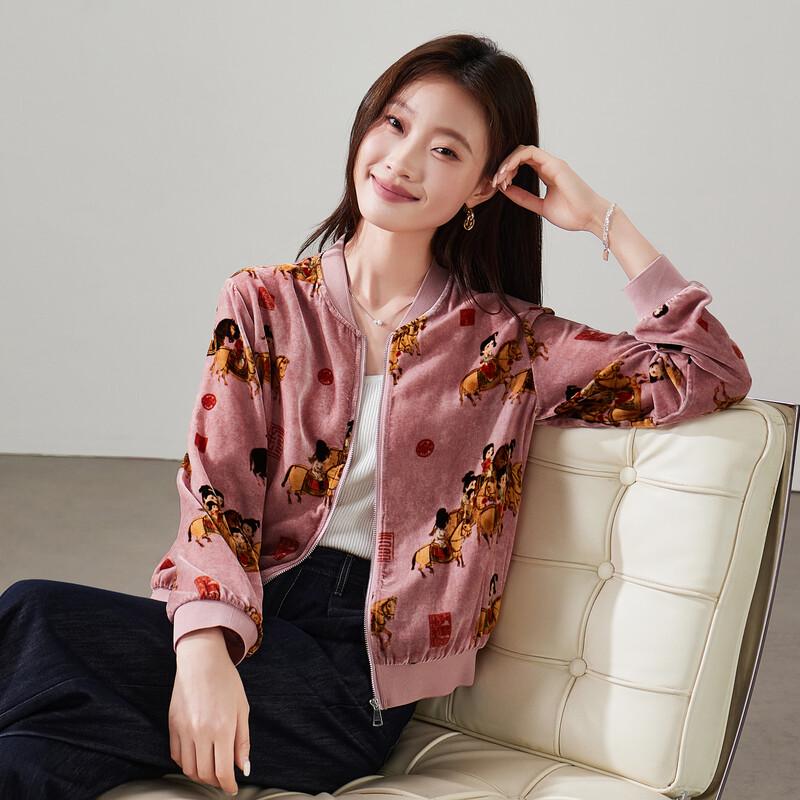 SOFSIL 2026 Весна Новая Бархатная Куртка в Китайском Стиле XL