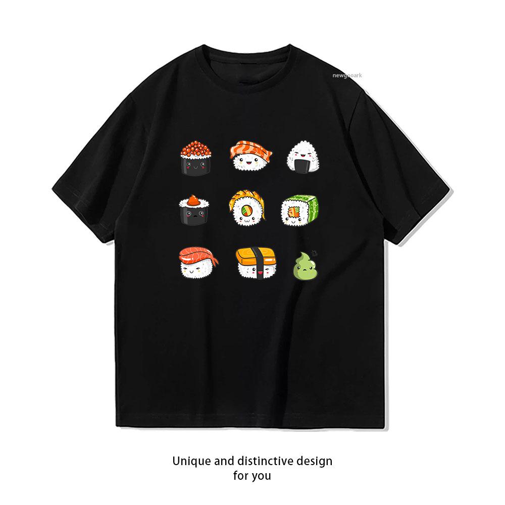 Kawaii Sushi Otaku Japanese Tshirt Unisex Unisex Summer Fashion Casual Cotton Printed T Shirts Oneck Shortsleev Creative Gift Tee