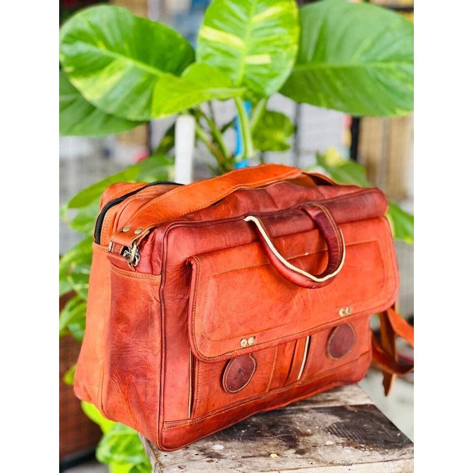 Bag Goat Proter Leather Laptop Genuine Men's Shoulder Briefcase