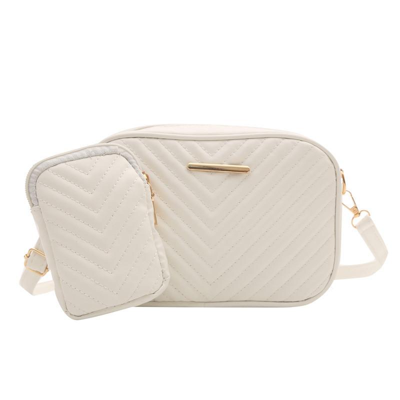 

Trendy Pu Material Mini Square Crossbody Bag For Women With Chic Embroidery And Spacious Interior For Daily Activities белый