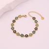 Adjustable Crystal Flower Bracelet Stainless Steel Stainless Steel Bracelet  Gift Giving