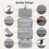 1pc Multi-Color Hanging Toiletry & Makeup Organizer Bag with Dry/Wet Separation – Gray, Navy Blue, Pink Four Color