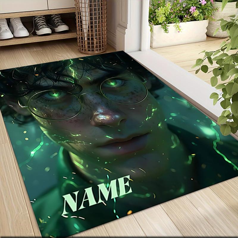 Custom Name Wizard's Ancient Wisdom Carpet Rug Customizable Soft Washable Anti-Slip Home Living Room Sofa Mats Personalized Rug. 090961