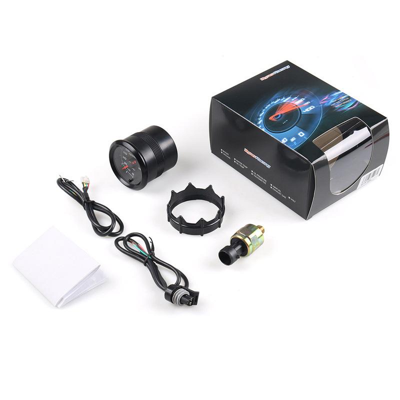 Dynoracing 2" 52mm 7 Farben LED Auto Öldruckanzeige 0-100PSI Öldruckmesser Hochgeschwindigkeitsmotor Mit Sensor BX101491