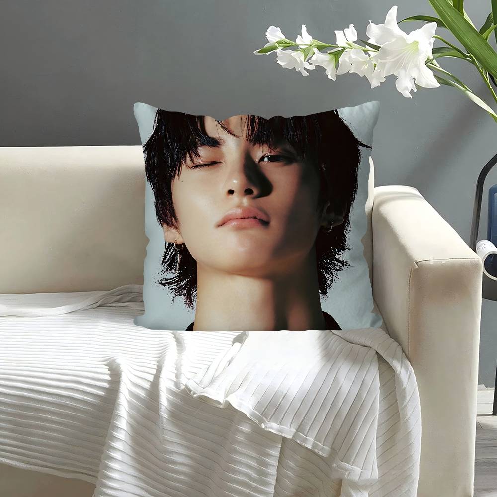Anton Chanyoung Lee Kpop RIIZE Pillow Case Square Pillow Bedroom Sofa Leisure Comfort Cushion Car Living Room Home Decoration