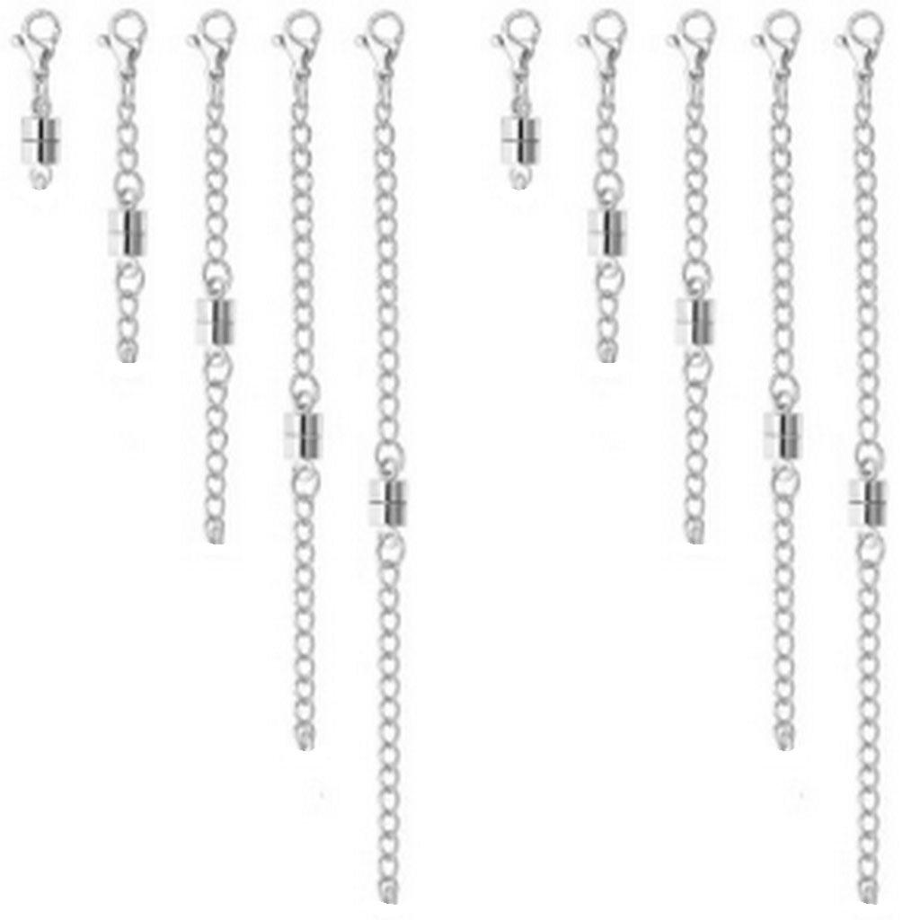 Set of 10 Magnetic Jewelry Clasps for DIY Bracelets with Chains