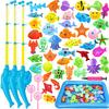Fishing Toy Fishing Game Water Play Bath Toy Fish Fishing Magnetic Fishing Game Fishing Pool Fair Party Educational Toy Lawn Play Toy Children Boys