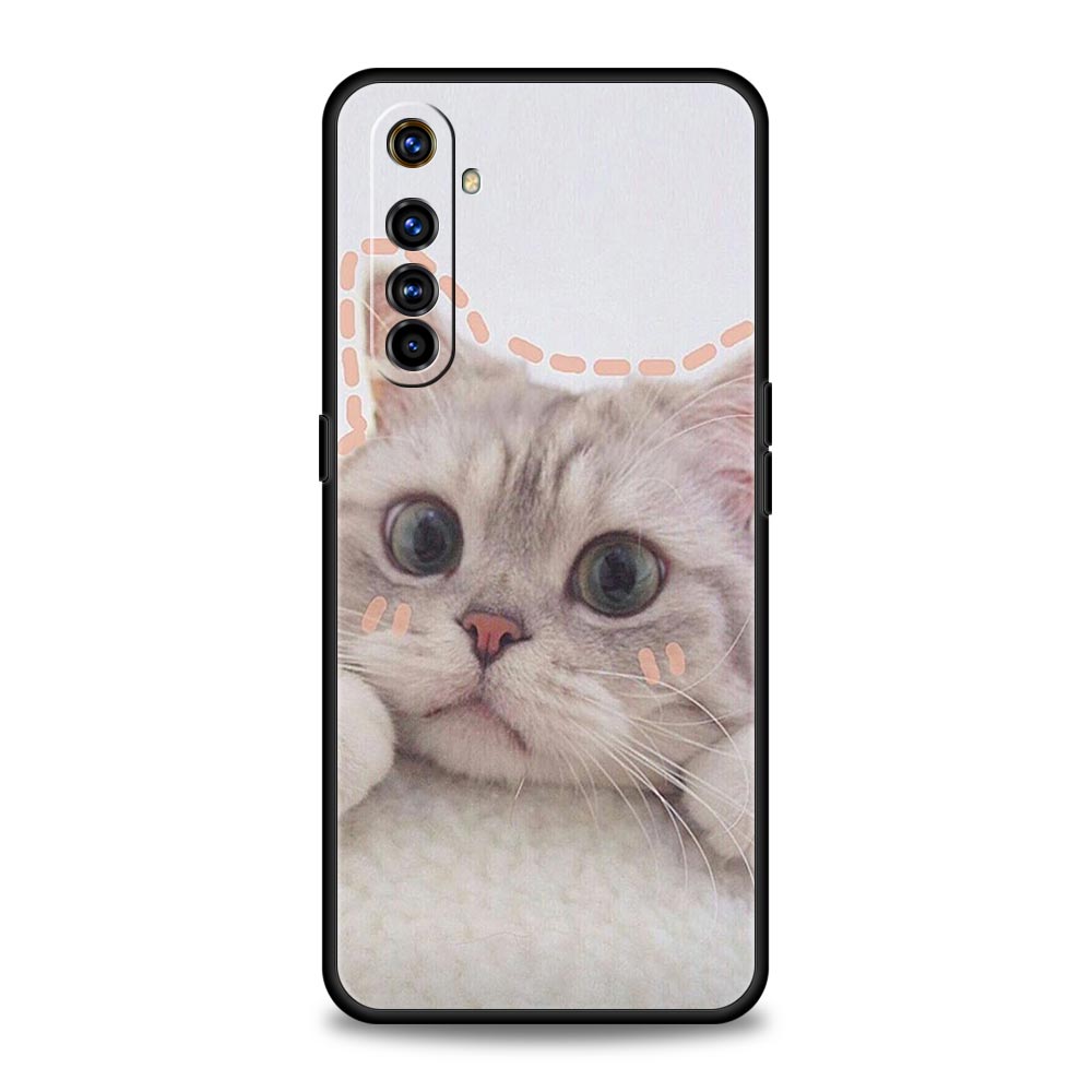 lovely sleep kitten Phone Case For Realme 12 11 10 9 8 5G 7 6 GT5 GT3 GT2 Pro Plus C21 C25 C35 For Realme GT Neo 2 3 3T 5 Cover