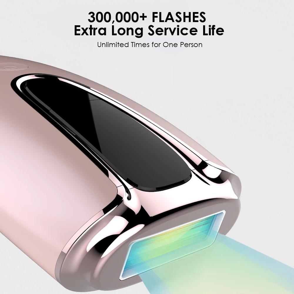 999999 Flashes IPL Laser Hair Removal for Women Ice Cool Permanent Laser Epilator Hair Remover 8 Levels Adjustment Painless