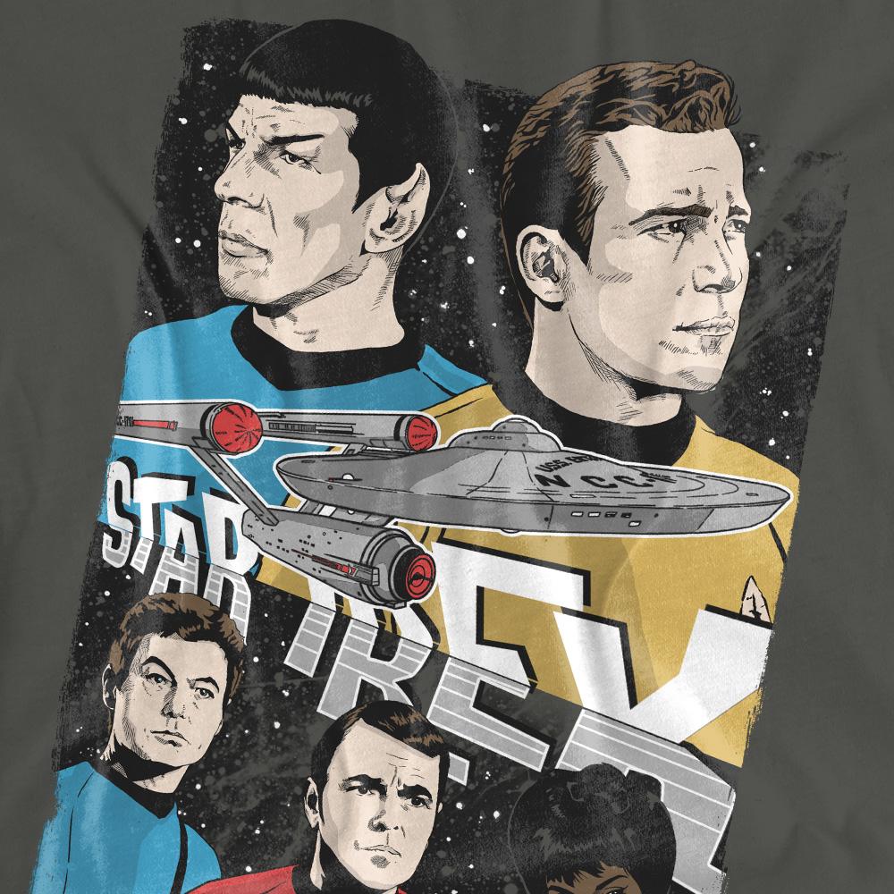 Star Trek Unisex Adult Illustrated Crew T-Shirt